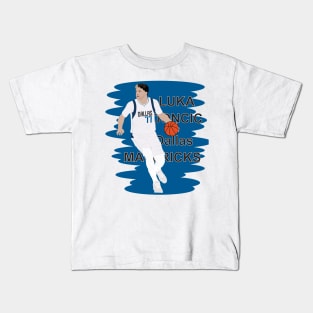 Luka Doncic with ball in hand Kids T-Shirt